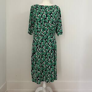 Elegant Green Floral Dress